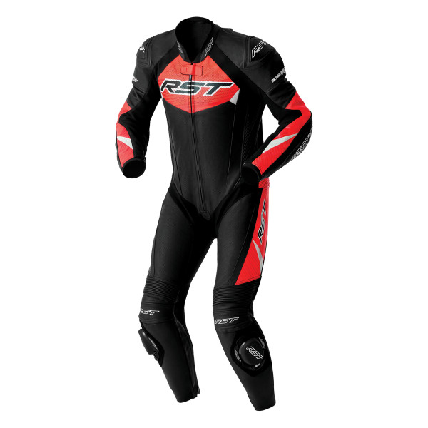 RST RST Tractech Evo D3O Leather Suit Black / Flo Red